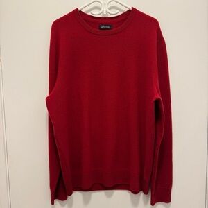 Isaac Mizrahi Men's Red 100% cashmere Crewneck Sweater - size XL - NWT